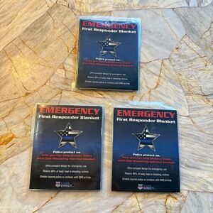 Set of 3 Cops Direct Emergency First Responder Thermal Blanket Ultra Compact EMS